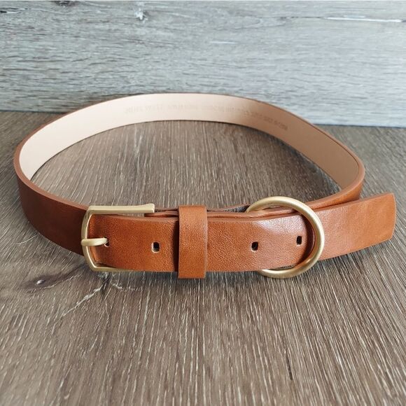 Nine West Faux Leather Tan Belt Size Small - Picture 1 of 6
